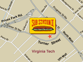 Sub Station II 112 Turner Street, Blacksburg, Virginia